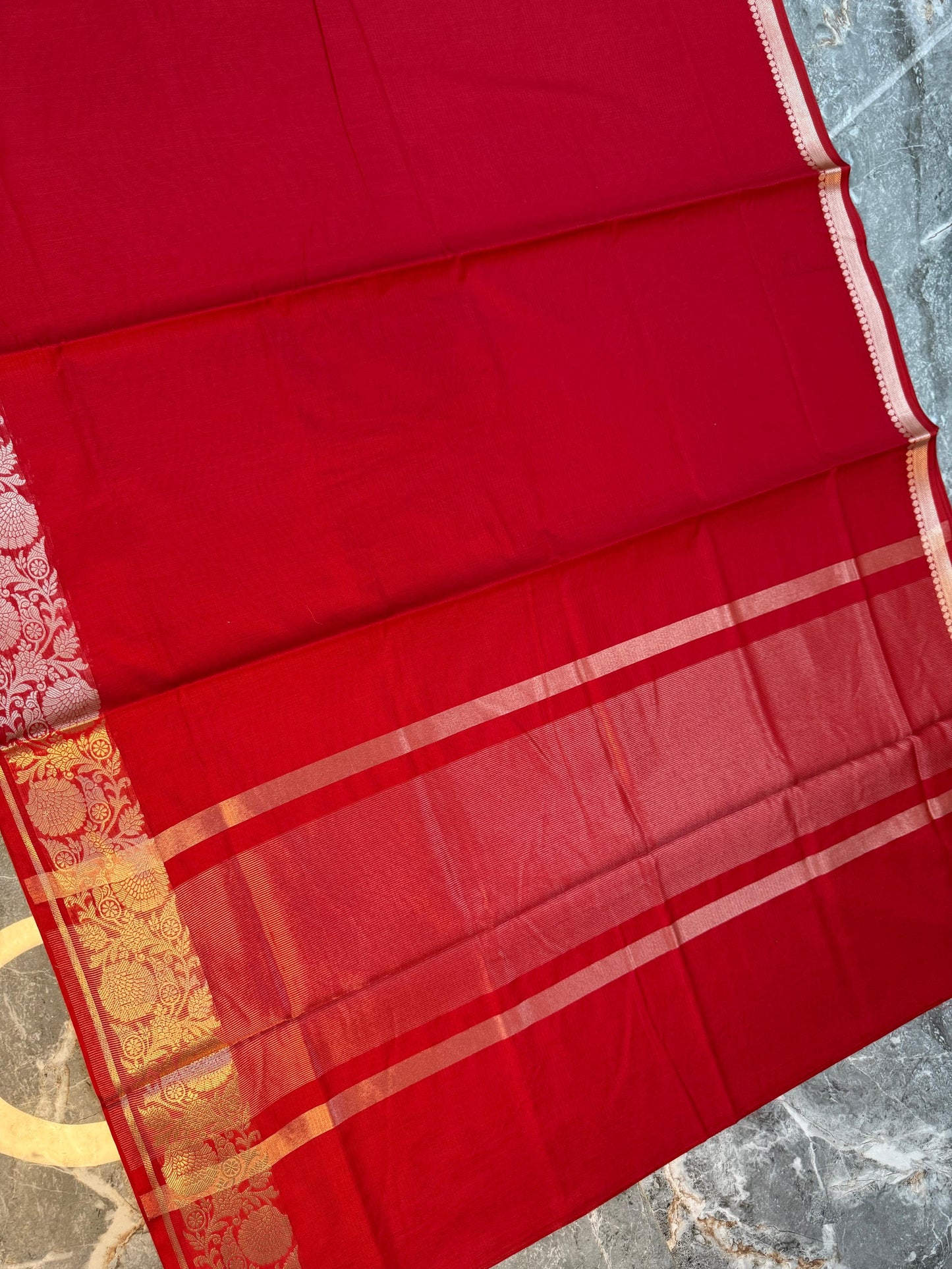 New Launch Banarasi Cotton Silk Saree | Self Colour Saree - BCSSCR72