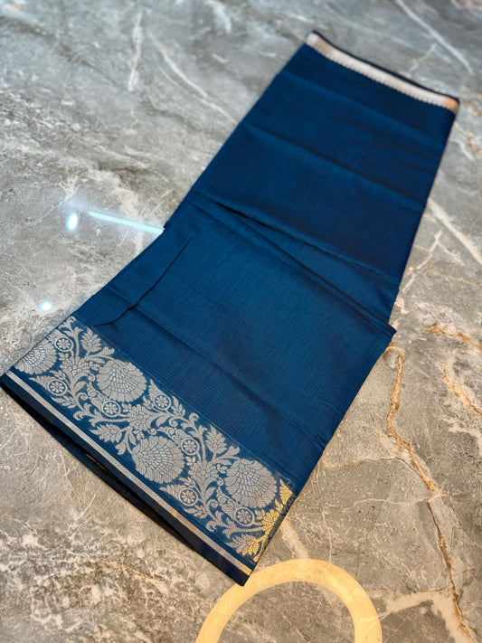 New Launch Banarasi Cotton Silk Saree | Self Colour Saree - BCSSCB77