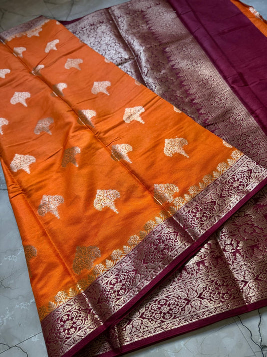Banarasi Semi Katan Soft Silk Saree - BSKSS0M055