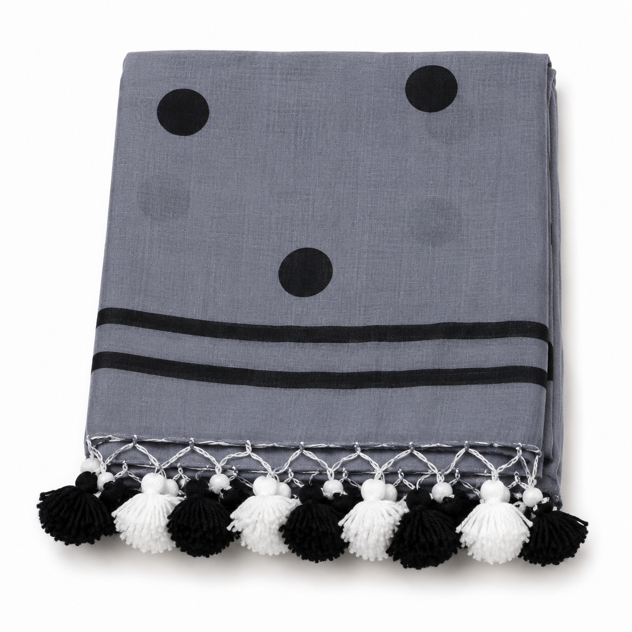 Pure Mulmul Polka Dots Saree | Handwoven | MPD0010