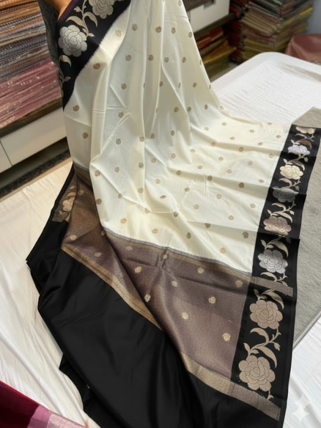 Banarasi Silk Double Dupion Saree - BSDWB10