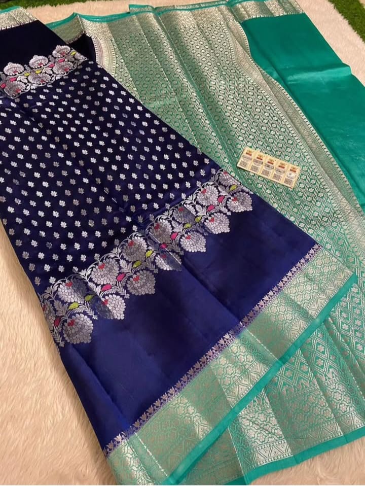 Banarasi Viscose Silk Saree with Alfi Butta Weaving - BVSAFB1