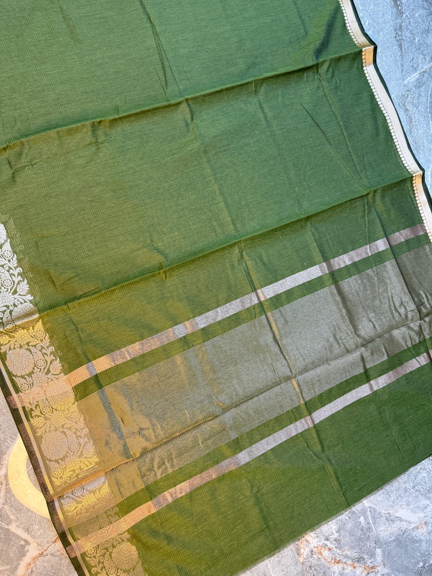New Launch Banarasi Cotton Silk Saree | Self Colour Saree - BCSSCG71