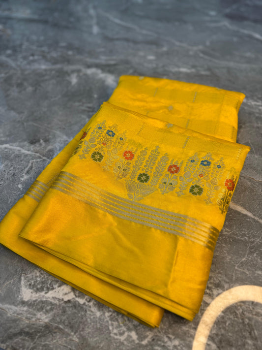 Banarasi Semi Katan Silk Saree - BSKMKMG7