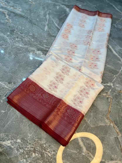 Banarasi Semi Katan Silk Saree - BSKSRD063