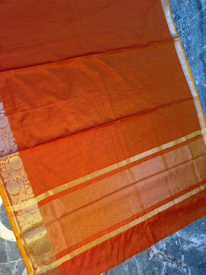 New Launch Banarasi Cotton Silk Saree | Self Colour Saree - BCSSCO78
