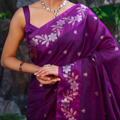 Premium Semi Katan Silk Saree - BSKSPE031