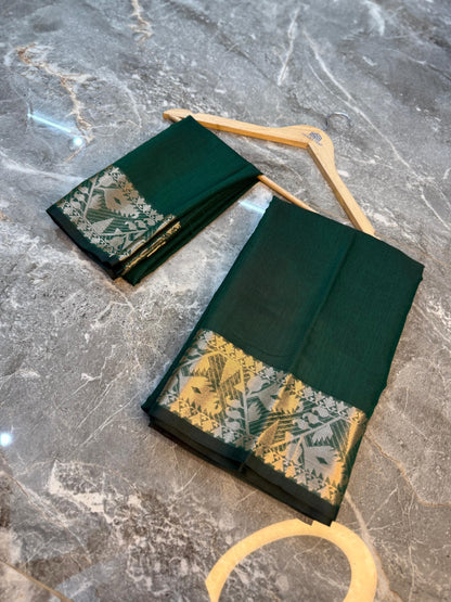 Banarasi Cotton Silk Saree - BCSTBSG03