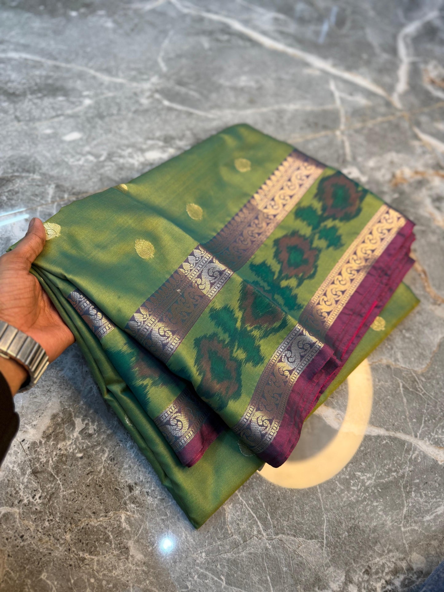 Banarasi Printed Soft Silk Saree with Buti Design - BPSSBG093