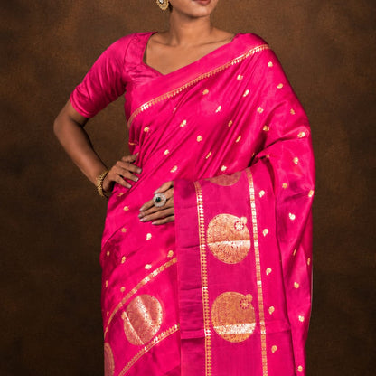 Banarasi Semi Katan Soft Silk Saree – BSKSSP101