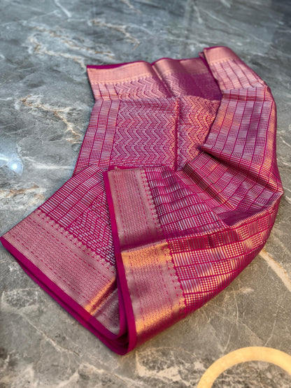 Banarasi Semi Katan Soft Silk Saree - BSKSPG016
