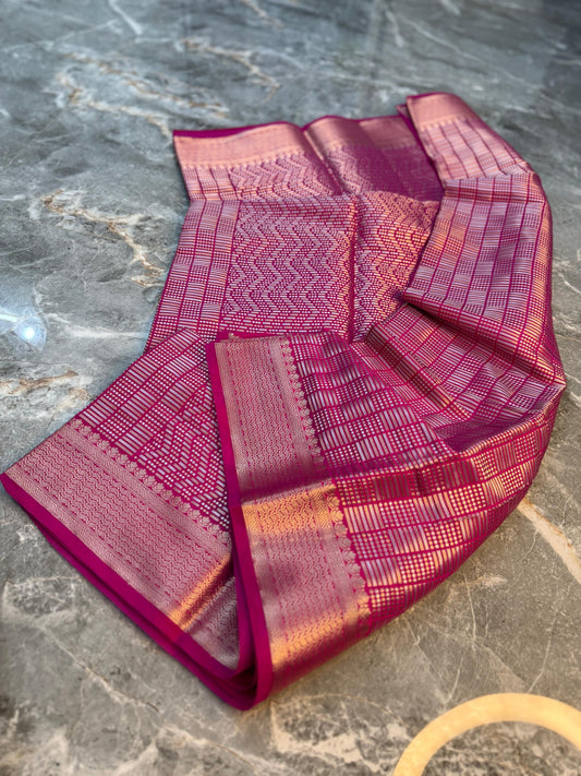 Banarasi Semi Katan Soft Silk Saree - BSKSPG016
