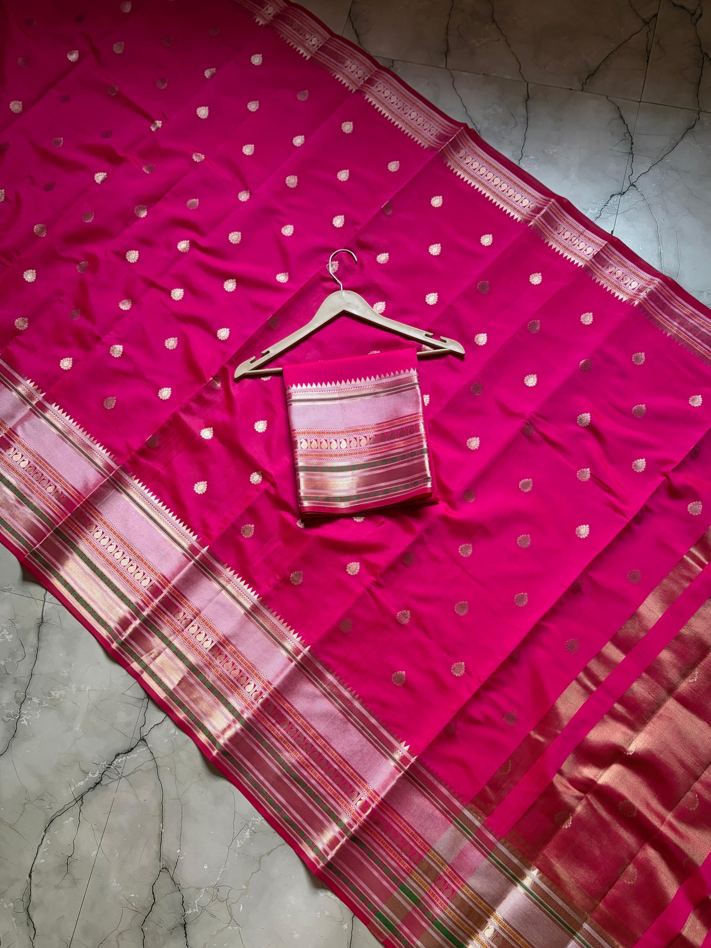 Royal Pink Banarasi Katan Silk Saree - RPBKS004