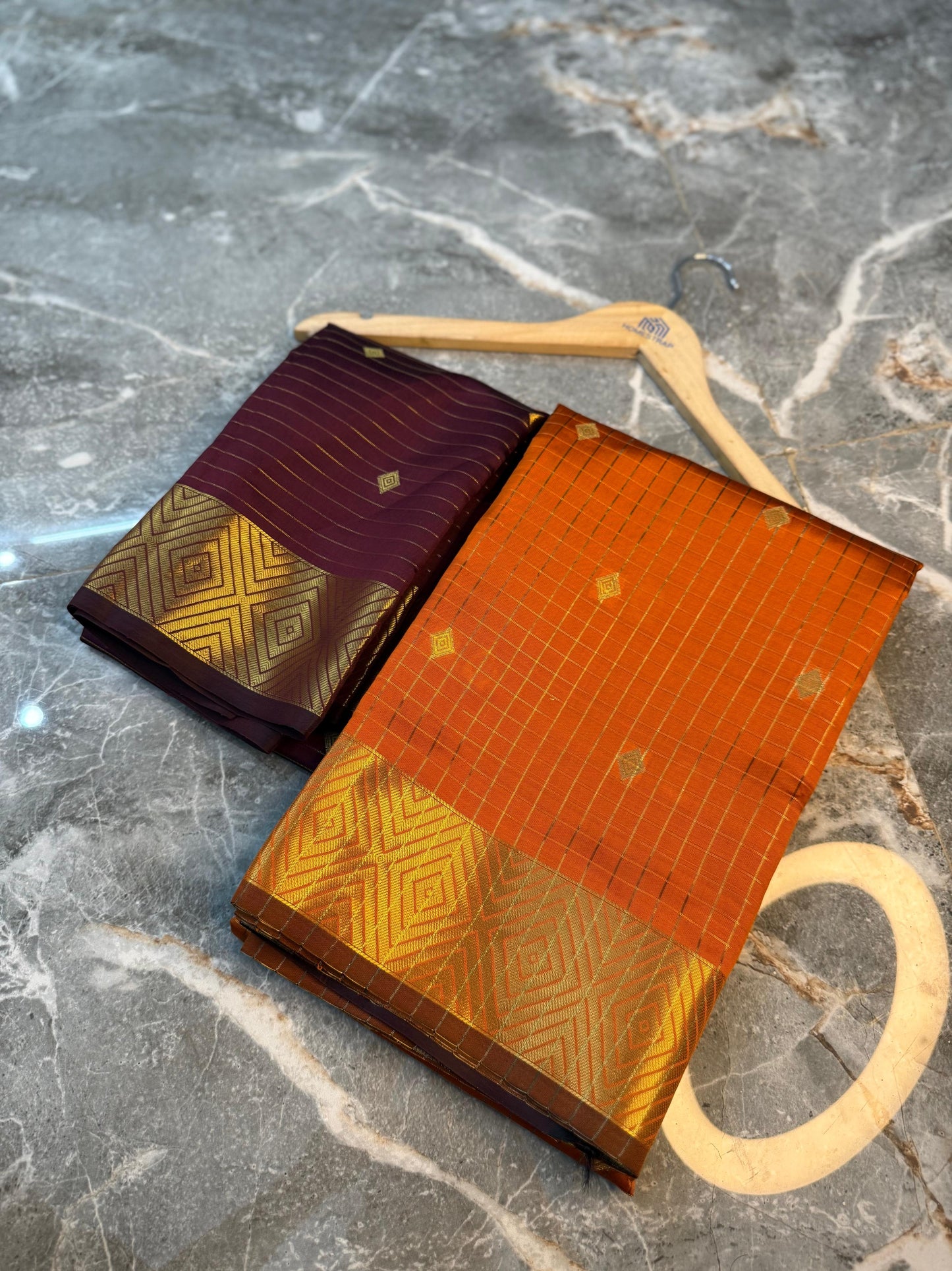Banarasi Check Pattu Saree with Small Buti Design - BCPSBD063