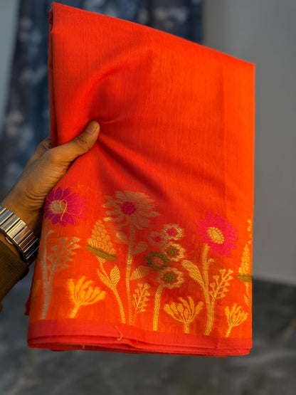 Heritage Banarasi Cotton Soft Silk Saree - HBCSS11