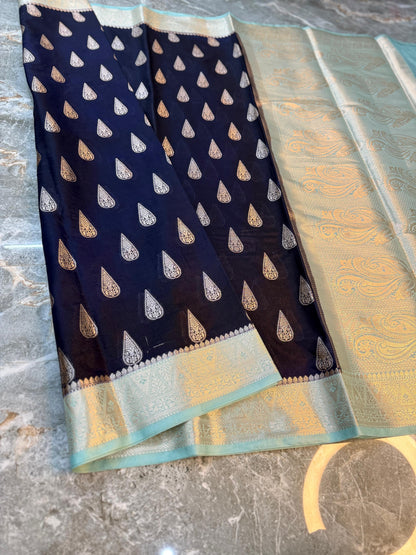 Banarasi Semi Katan Silk Saree - BSKSS0R22