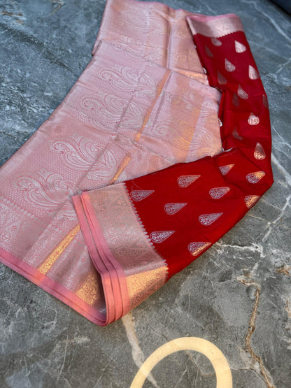 Banarasi Semi Katan Silk Saree - BSKSS0B21