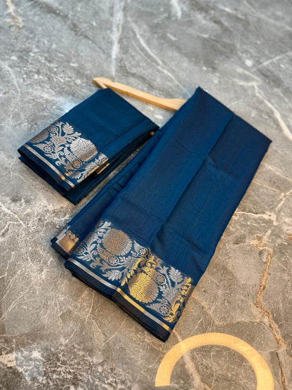 New Launch Banarasi Cotton Silk Saree | Self Colour Saree - BCSSCB77