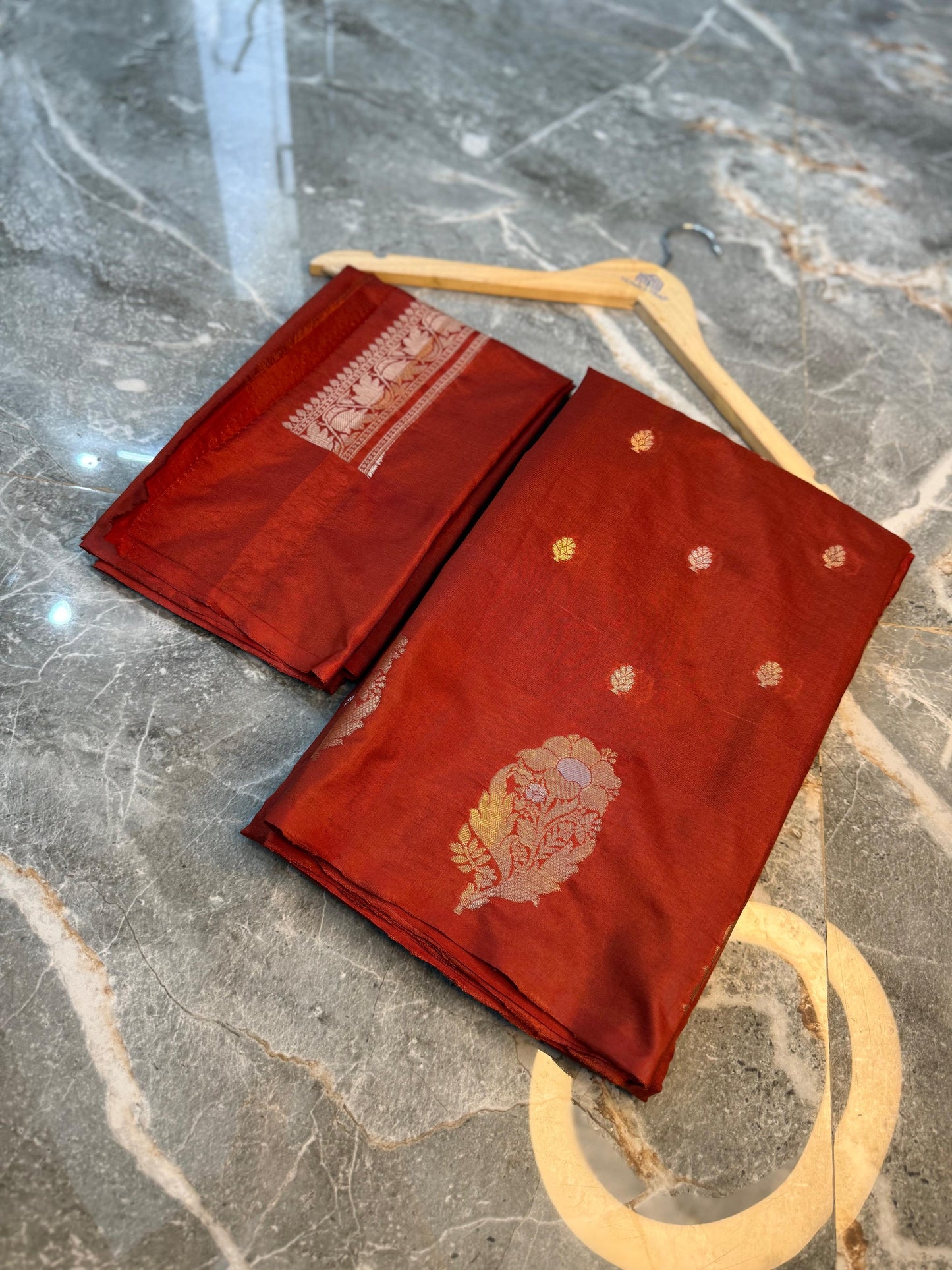 Banarasi Semi Katan Silk Saree with Sona Rupa Mina Buti - BSKSMN34