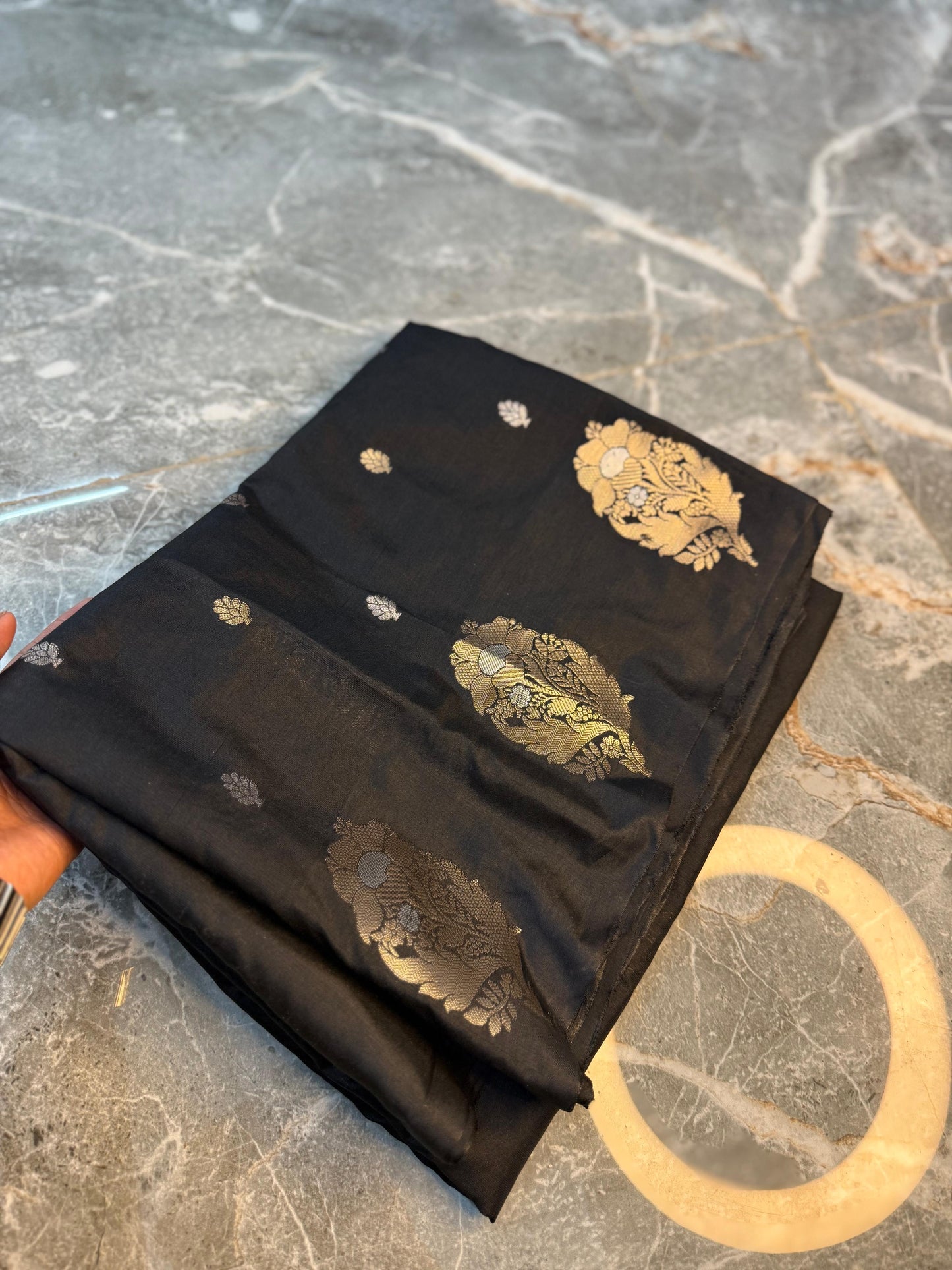 Banarasi Semi Katan Silk Saree with Sona Rupa Mina Buti - BSKSBK32