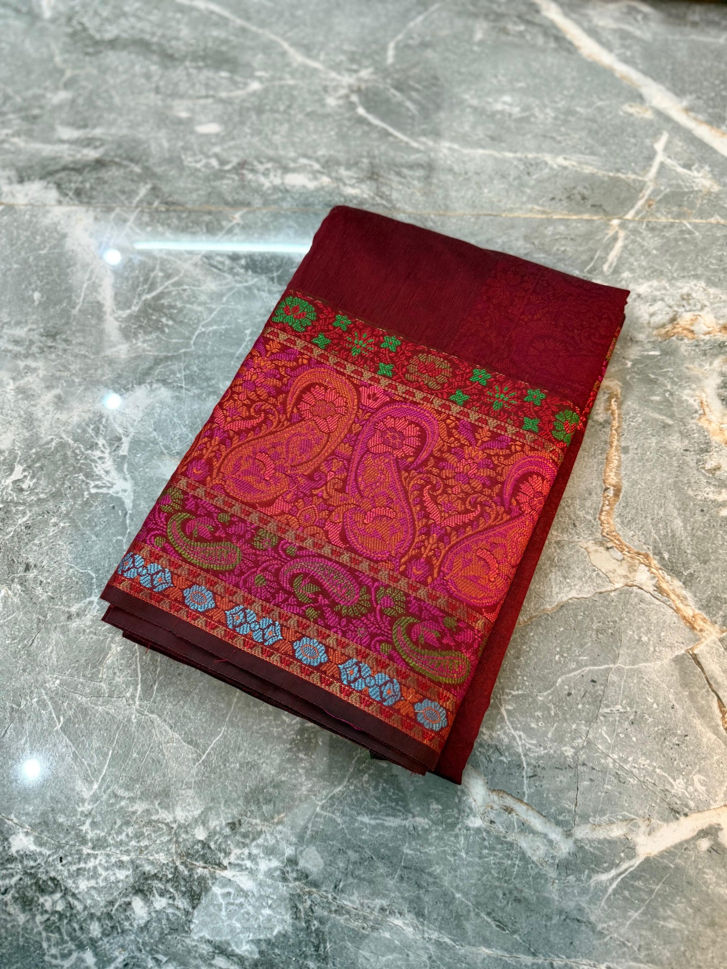 Premium Banarasi Cotton Silk Saree - PBCSSMN085