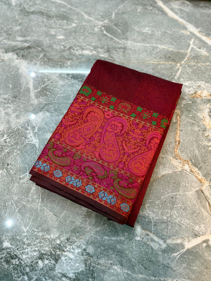 Premium Banarasi Cotton Silk Saree - PBCSSMN085