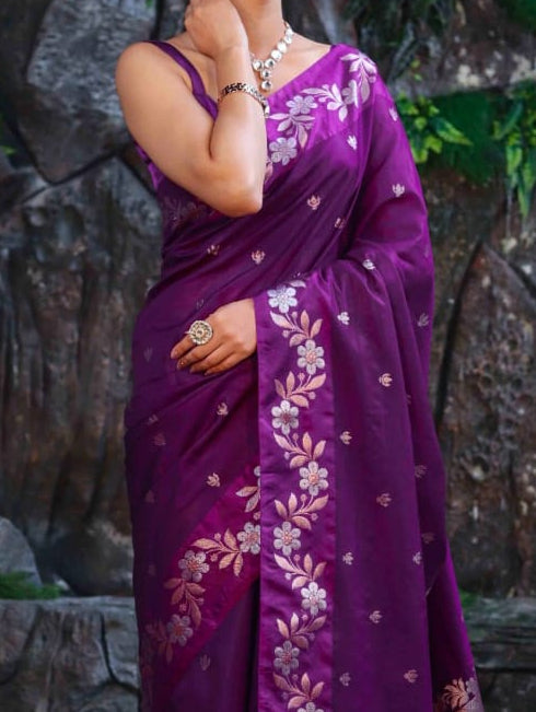 Premium Semi Katan Silk Saree - BSKSPE031