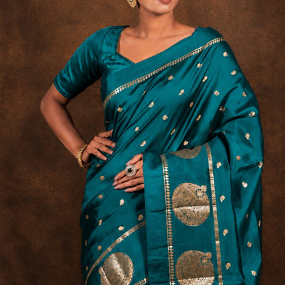 Banarasi Semi Katan Soft Silk Saree – BSKSSB098