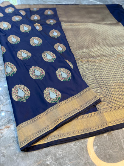 Banarasi Premium Mashru Katan Silk Saree - BPMKSRB08