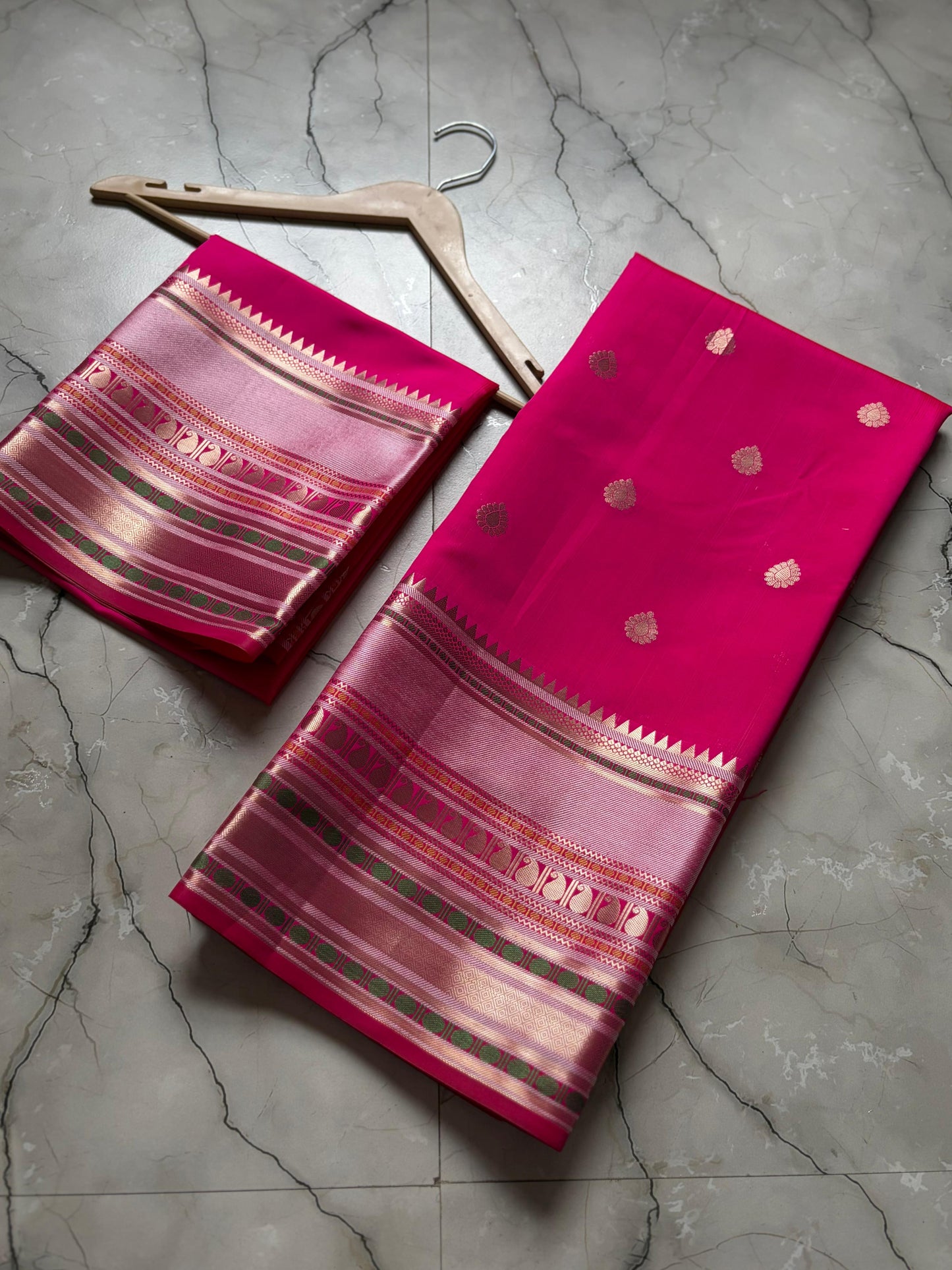 Royal Pink Banarasi Katan Silk Saree - RPBKS004