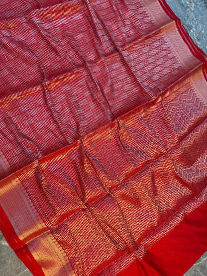 Banarasi Semi Katan Soft Silk Saree - BSKRDG018