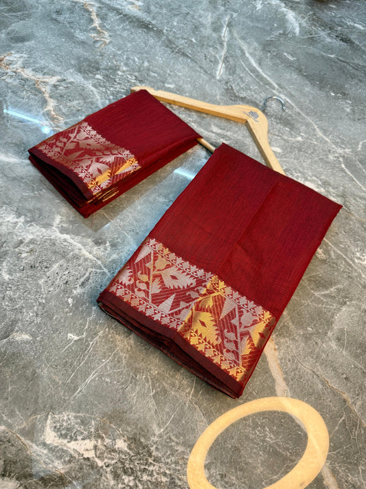 Banarasi Cotton Silk Saree - BCSTBSM04
