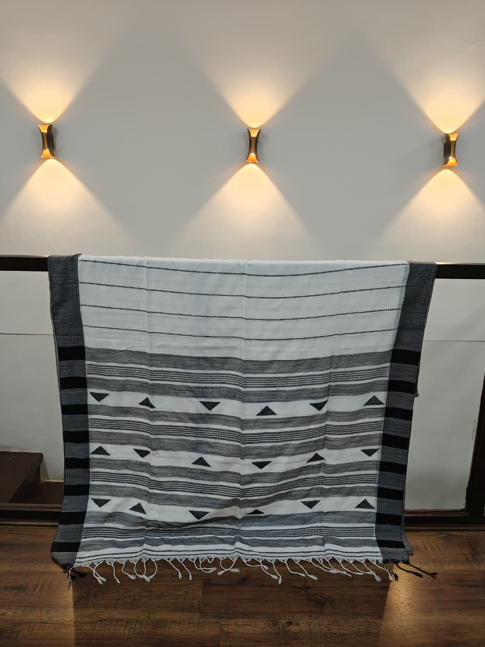 Cotton Handwoven Bhujodi Saree - CHBSGY025