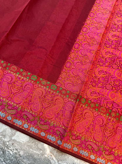 Premium Banarasi Cotton Silk Saree - PBCSSMN085