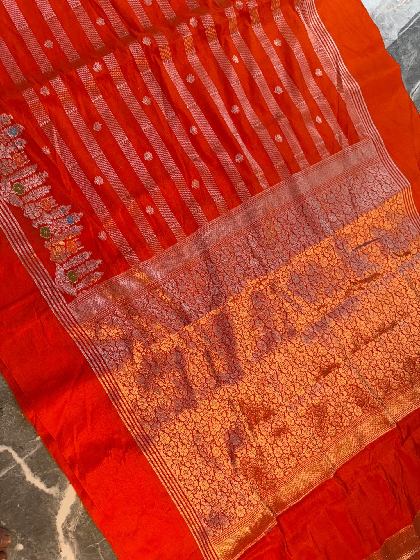 Banarasi Semi Katan Silk Saree - BSKMKORG21