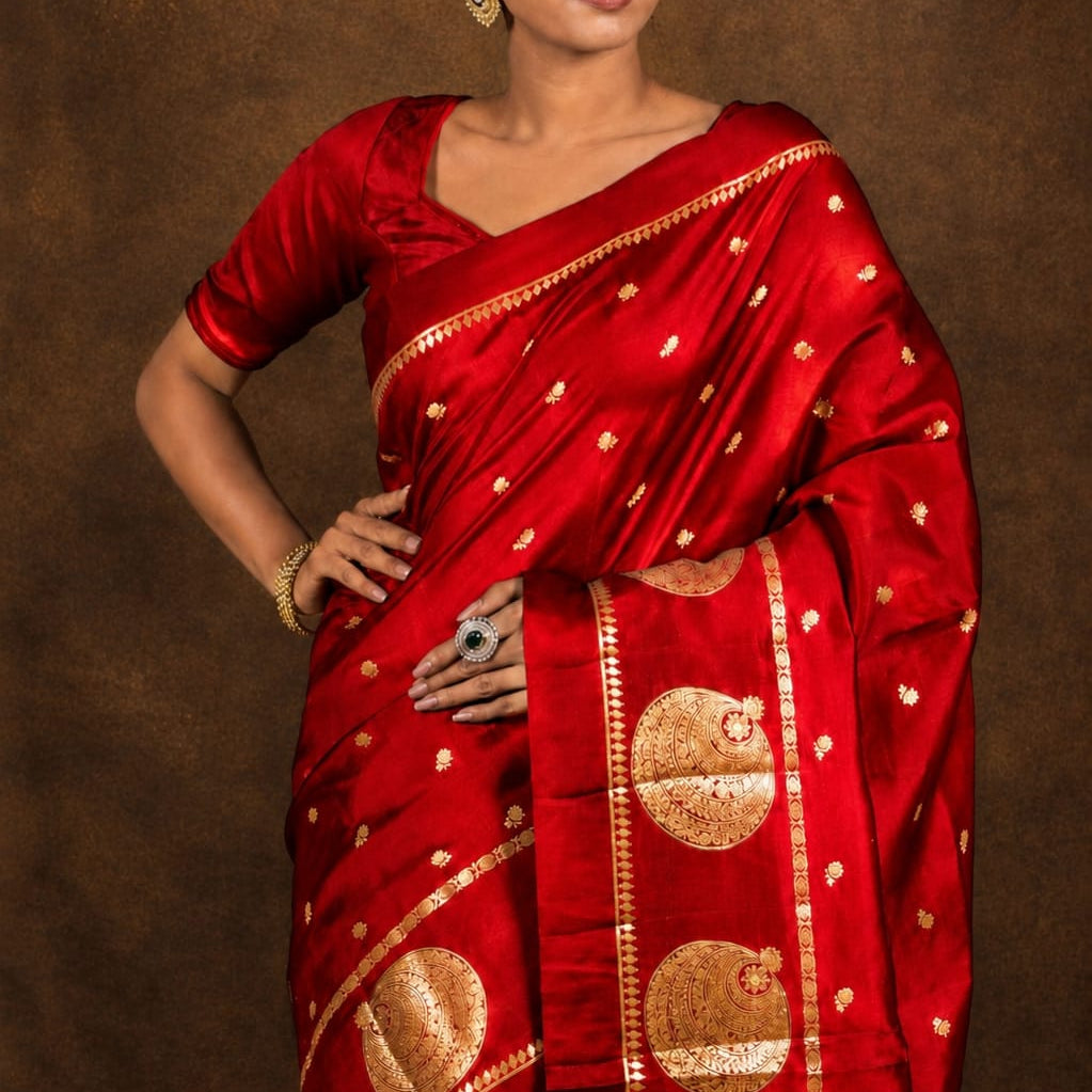 Banarasi Semi Katan Soft Silk Saree – BSKSSR096