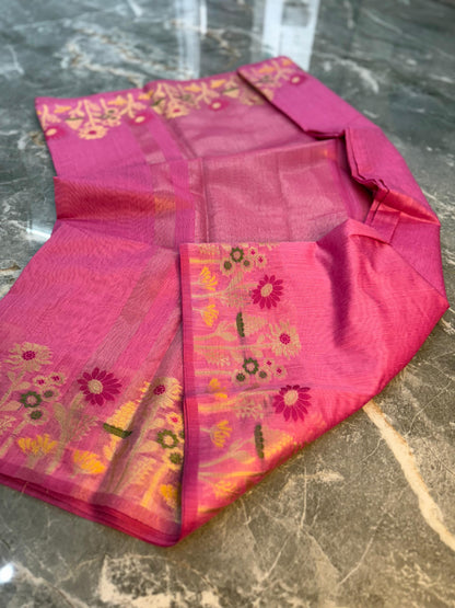 Heritage Banarasi Cotton Soft Silk Saree - HBCSS10