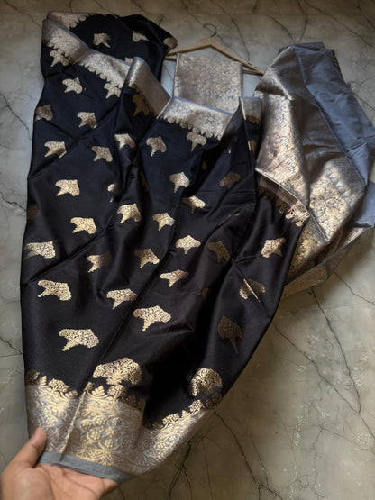 Banarasi Semi Katan Soft Silk Saree - BSKSSBG057