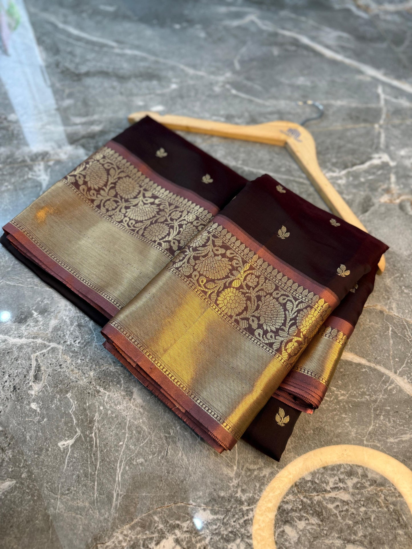 Midnight Elegance Banarasi Katan Silk Saree - MEBKSBN011