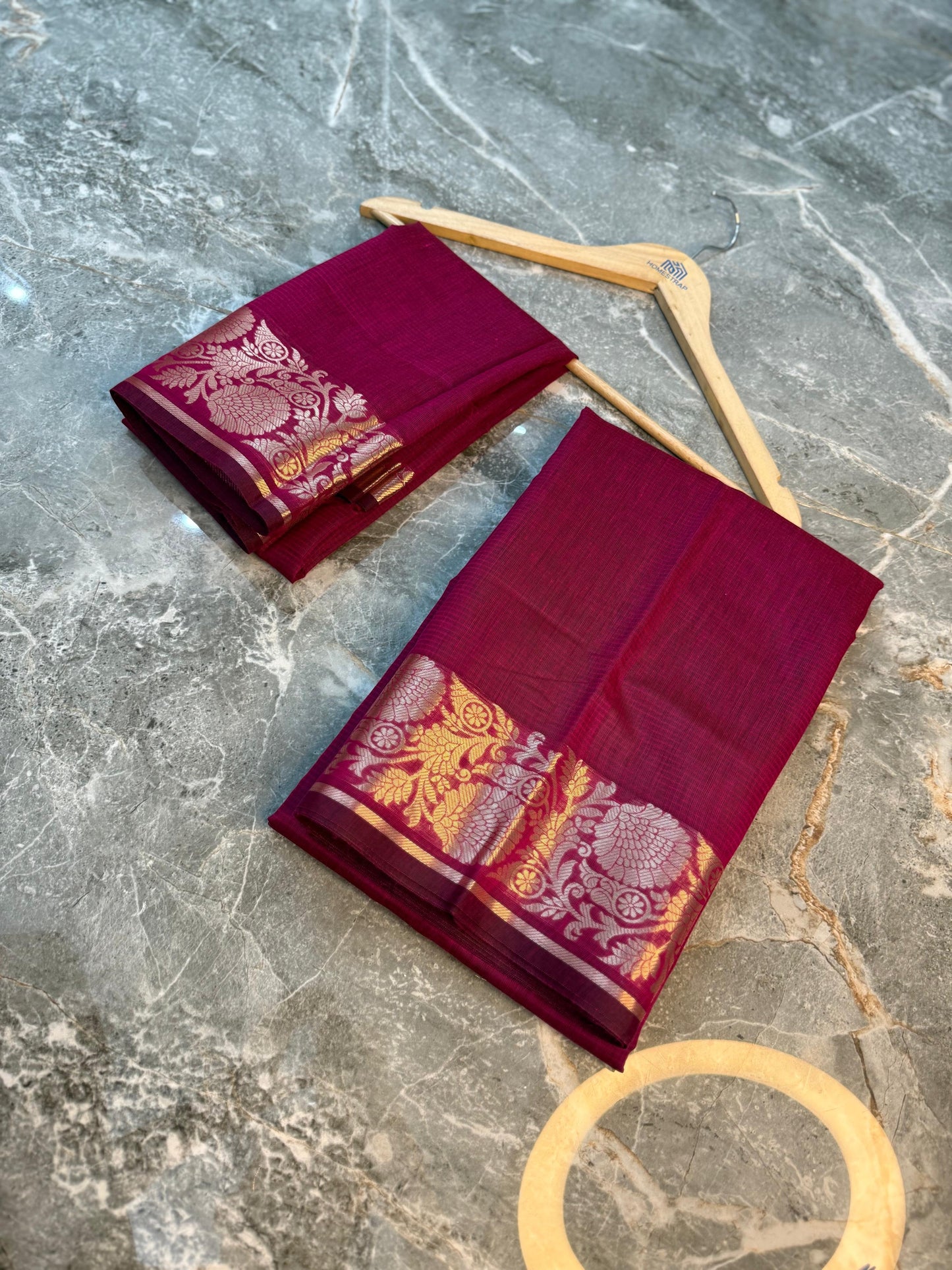 New Launch Banarasi Cotton Silk Saree | Self Colour Saree - BCSSCP75