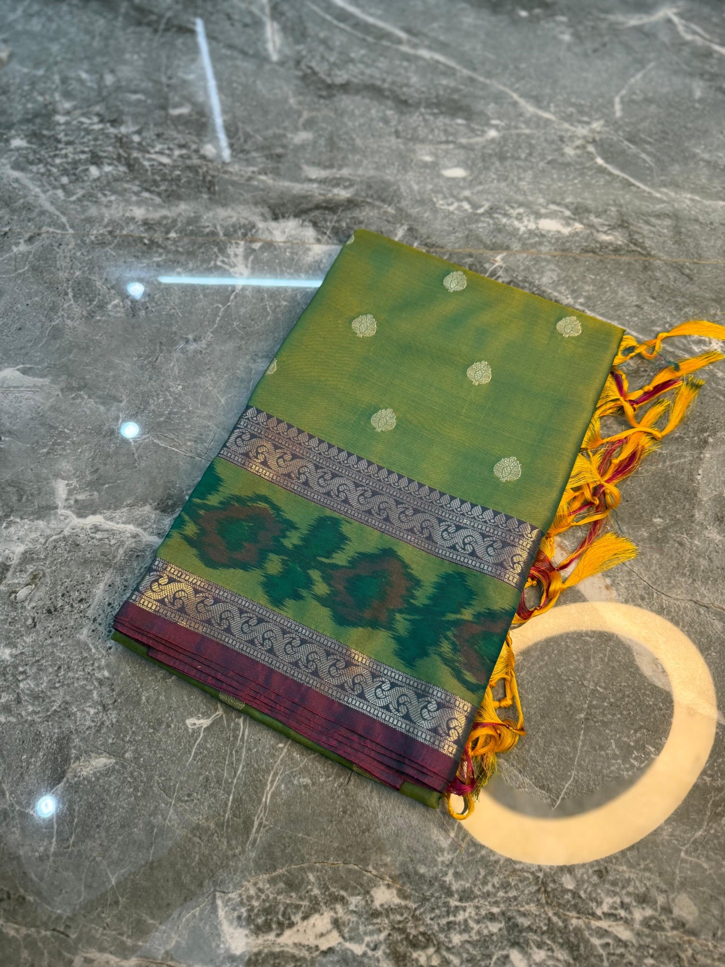 Banarasi Printed Soft Silk Saree with Buti Design - BPSSBG093