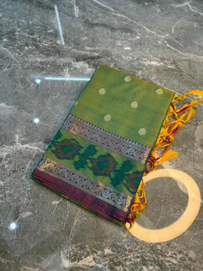 Banarasi Printed Soft Silk Saree with Buti Design - BPSSBG093