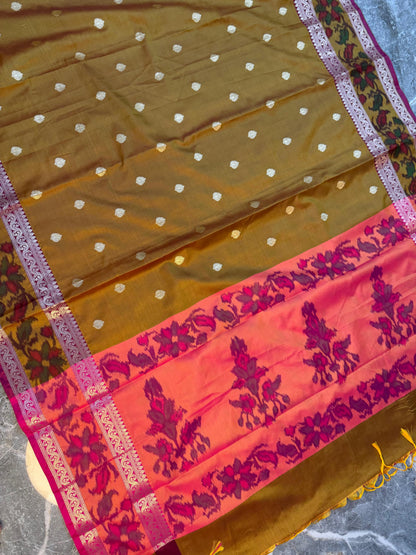 Banarasi Printed Soft Silk Saree with Buti Design - BPSSBOY092