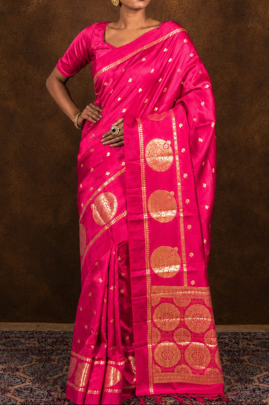 Banarasi Semi Katan Soft Silk Saree – BSKSSP101