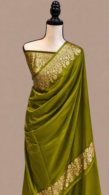 Banarasi Raw Mango Soft Silk Saree - BRMSLG041