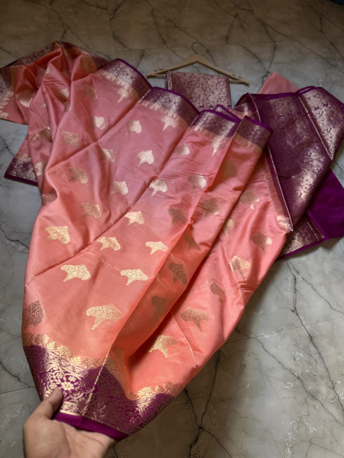 Banarasi Semi Katan Soft Silk Saree - BSKSSPP059