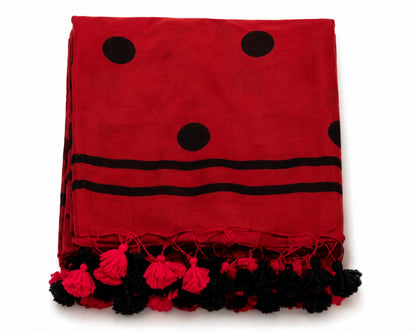 Pure Mulmul Polka Dots Saree | Handwoven | MPD006