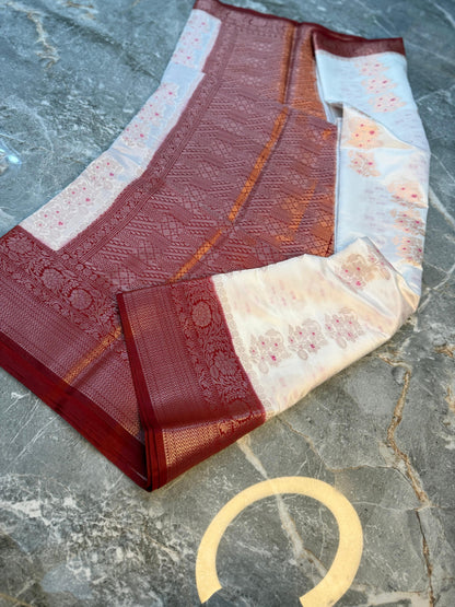 Banarasi Semi Katan Silk Saree - BSKSRD063