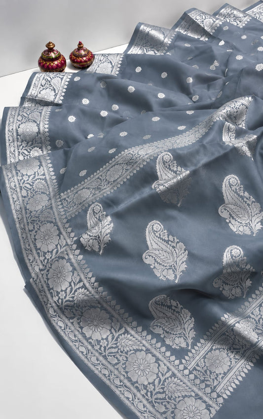 Banarasi Semi Georgette Silk Saree - BSGSGY07