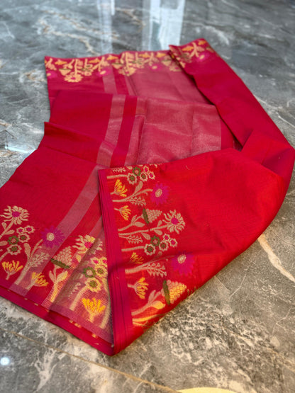 Heritage Banarasi Cotton Soft Silk Saree - HBCSS09
